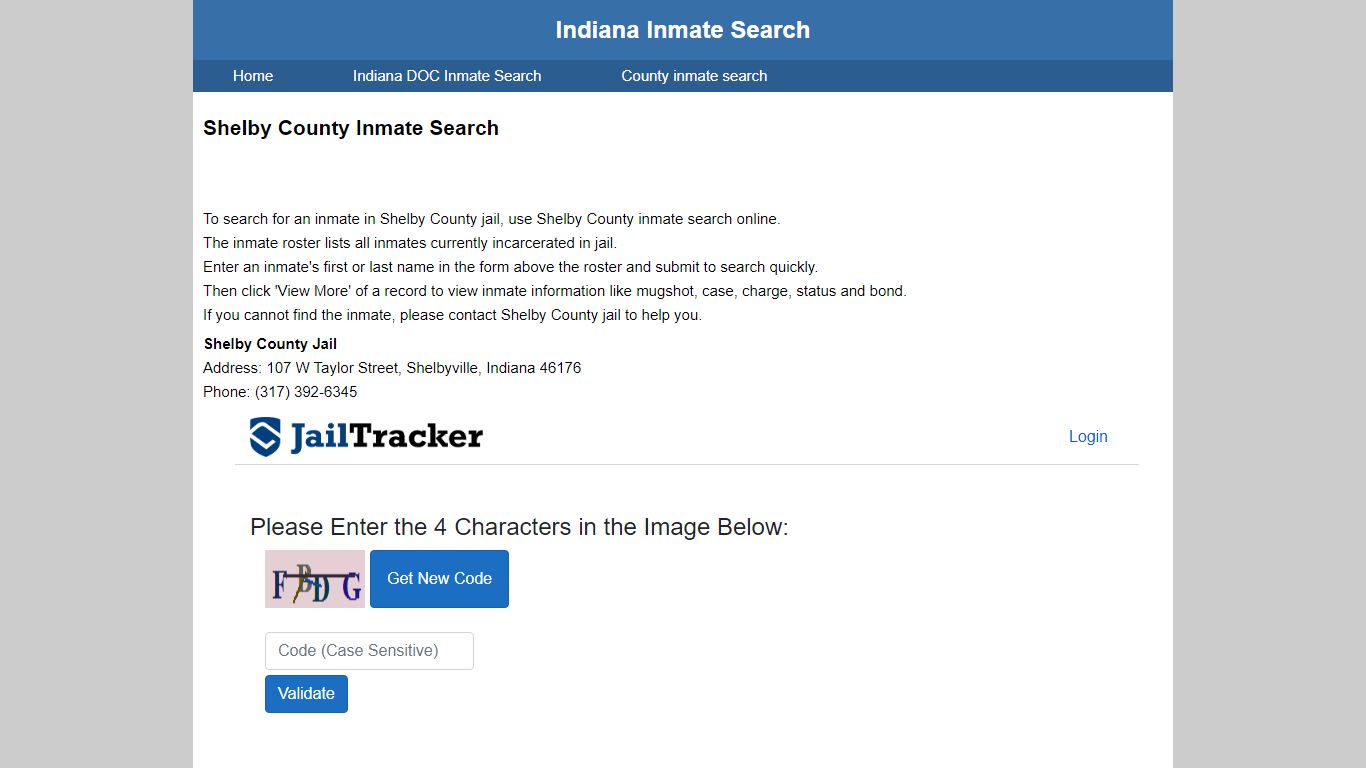 Shelby County Jail Inmate Search - Indiana Inmate Search